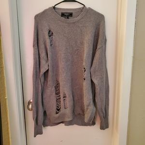 Mens Grey Rugged Sweater